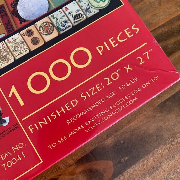 SunsOut Mah Jongg Masters 1000 pc Jigsaw Puzzle - Picture 2 of 5